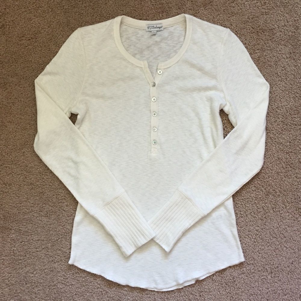 Nordstrom White Thermal Long Sleeve
